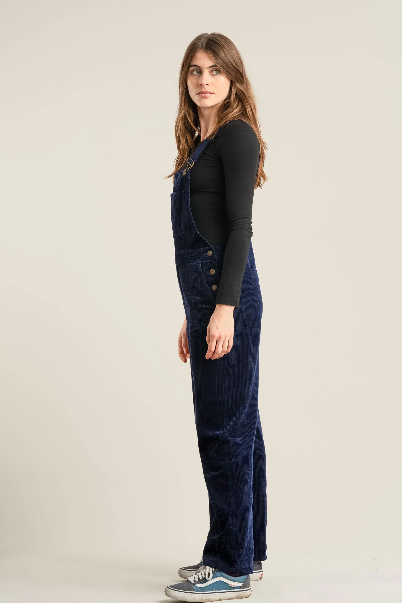 LENI Organic Cotton Cord Dungaree - Navy - Image 3