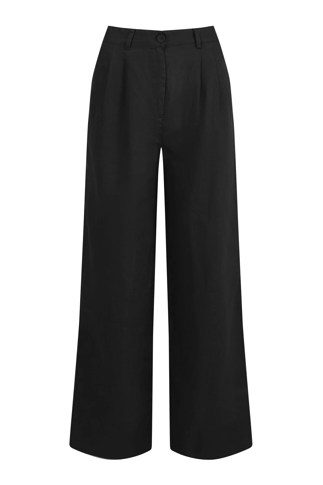 LION Organic Linen Trousers - Black - Image 2