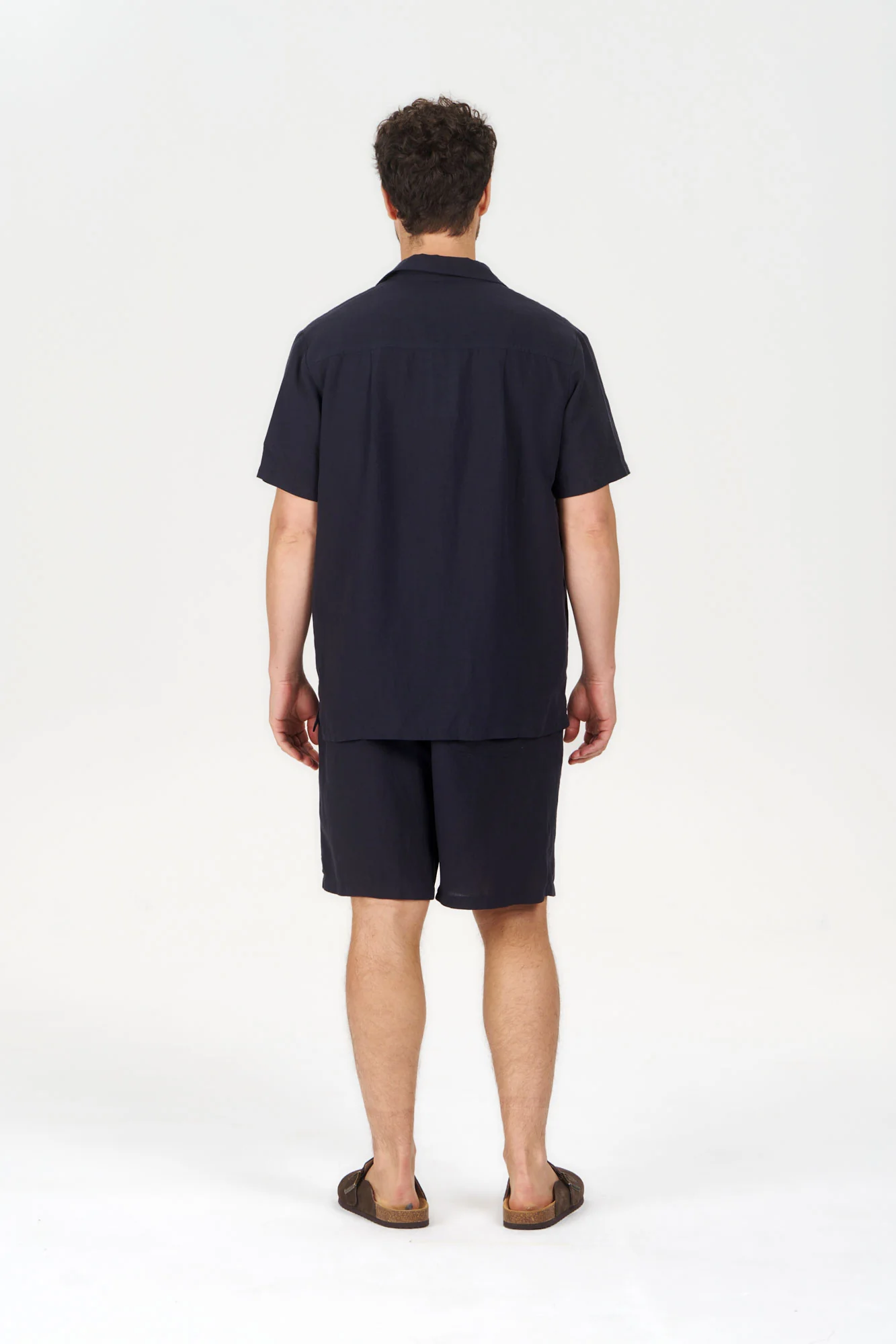 LOYLE Tencel Linen Shirt - Navy - Image 4