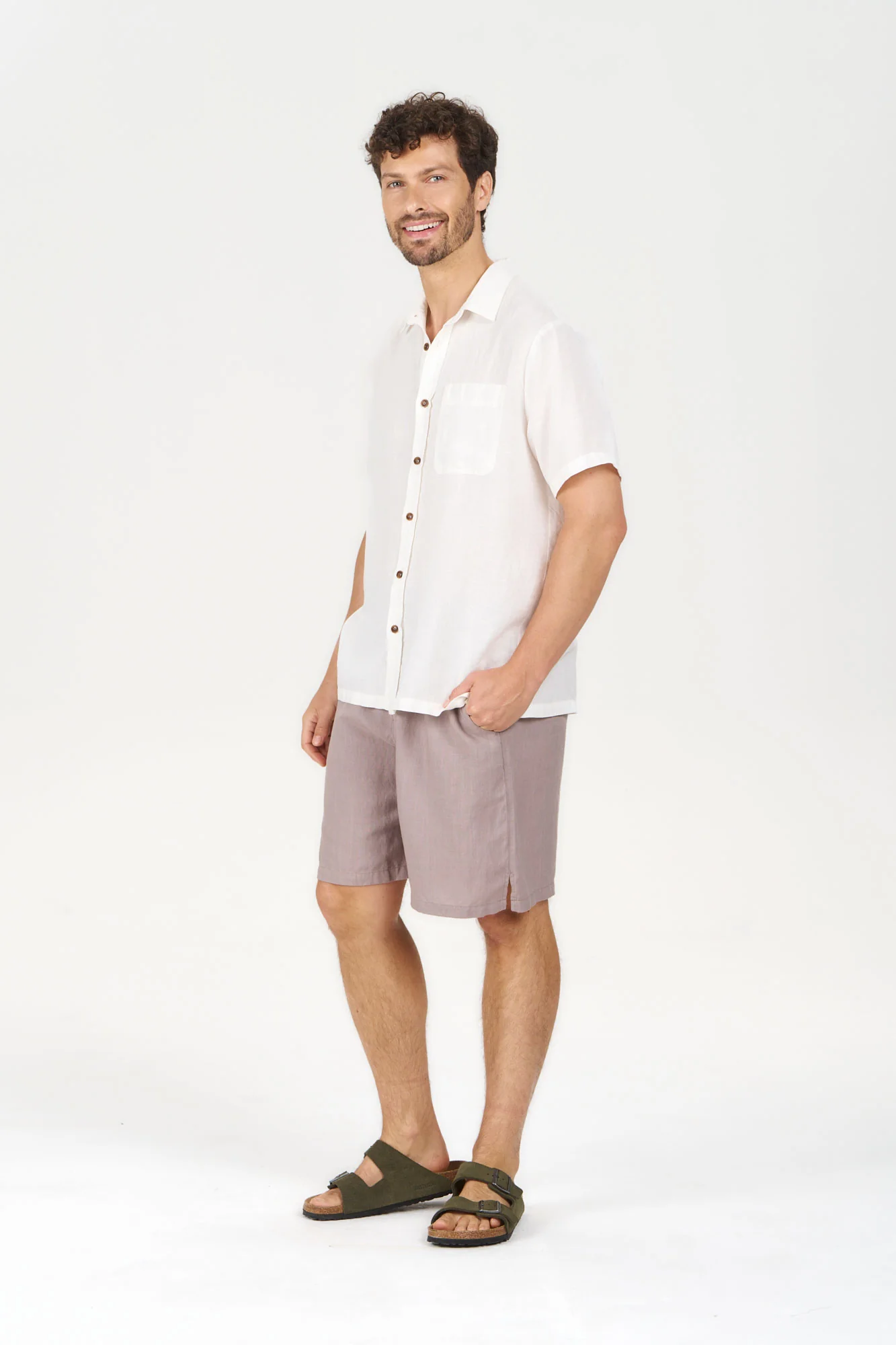 LOYLE Tencel Linen Shirt - White - Image 5