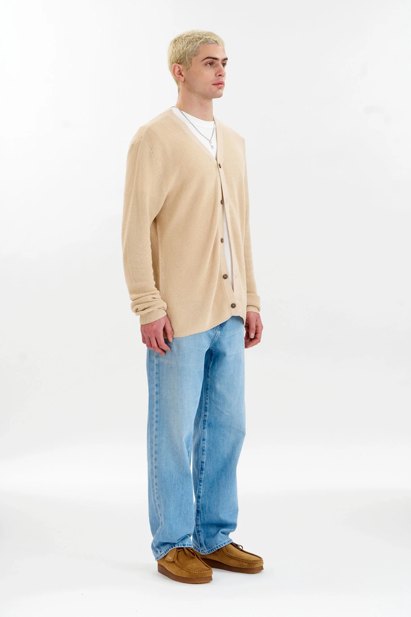 LUCAS Organic Cotton Cardigan - Cream - Image 3