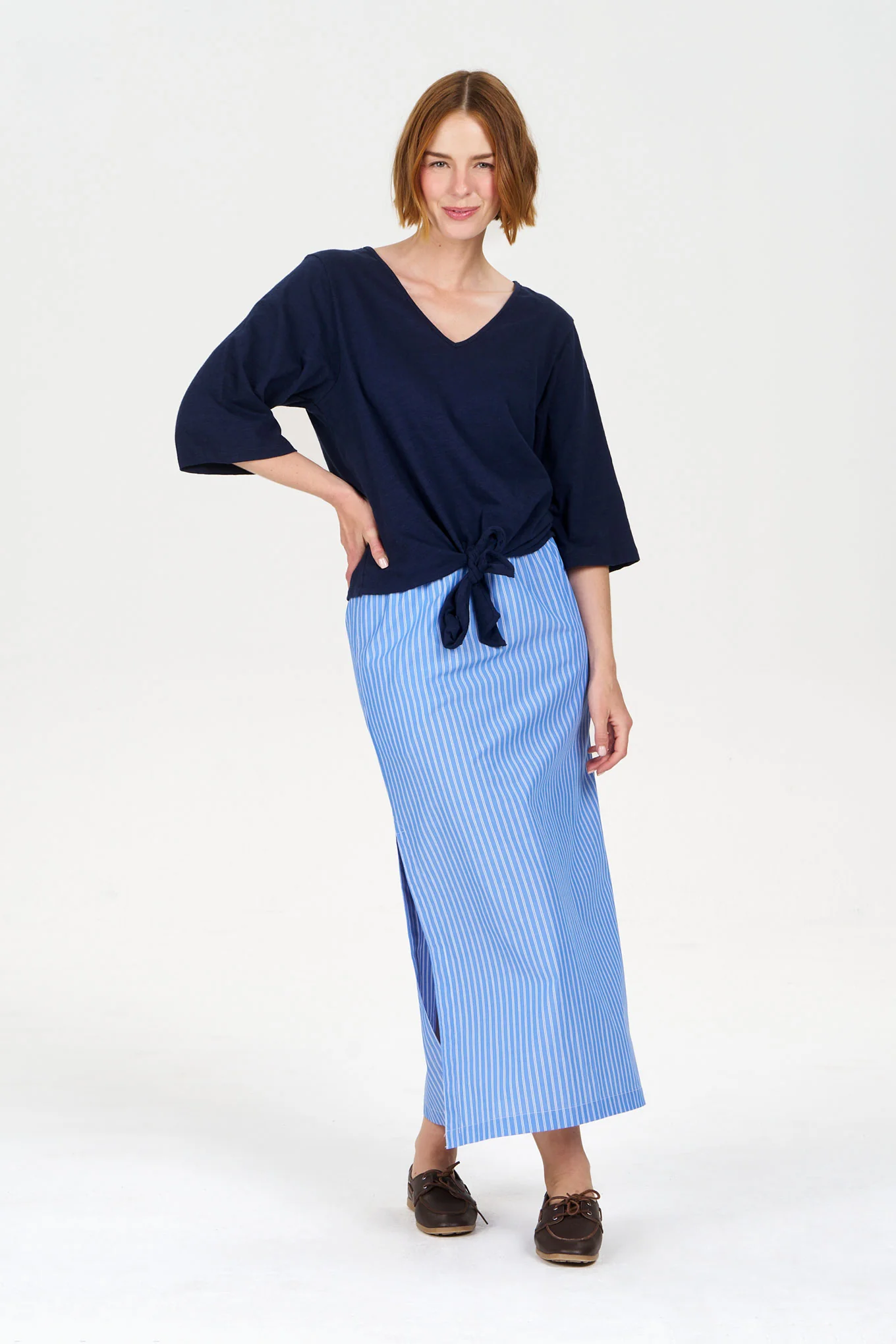 LYRA Organic Cotton Top - Navy - Image 2