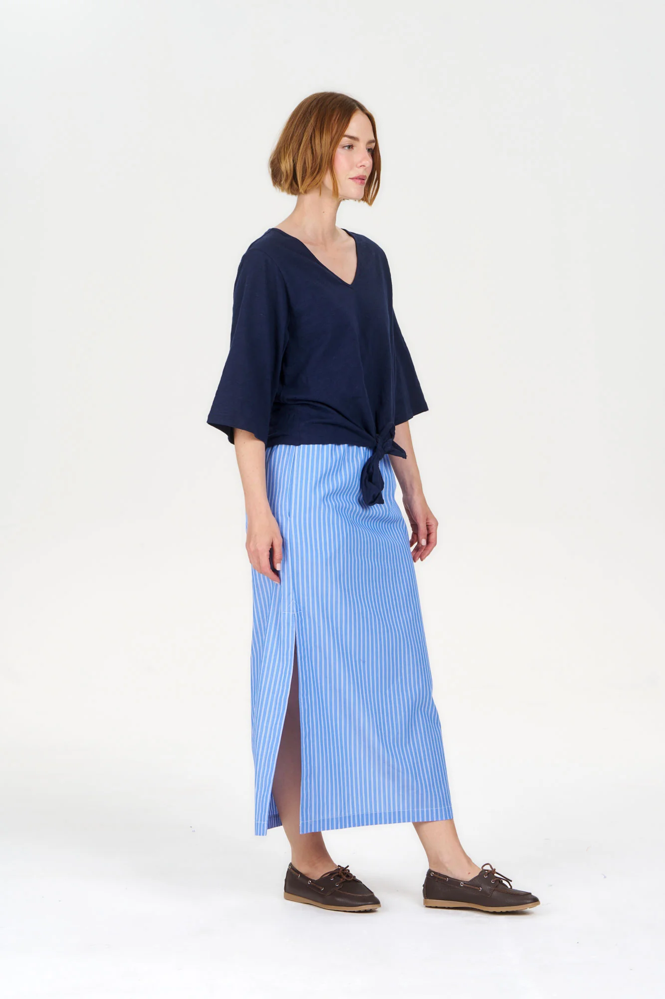 LYRA Organic Cotton Top - Navy - Image 3