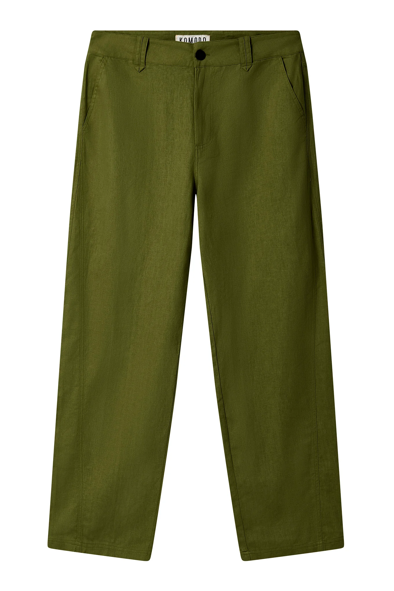 MAKULU - Organic Linen Cotton Trouser - Khaki - Image 2