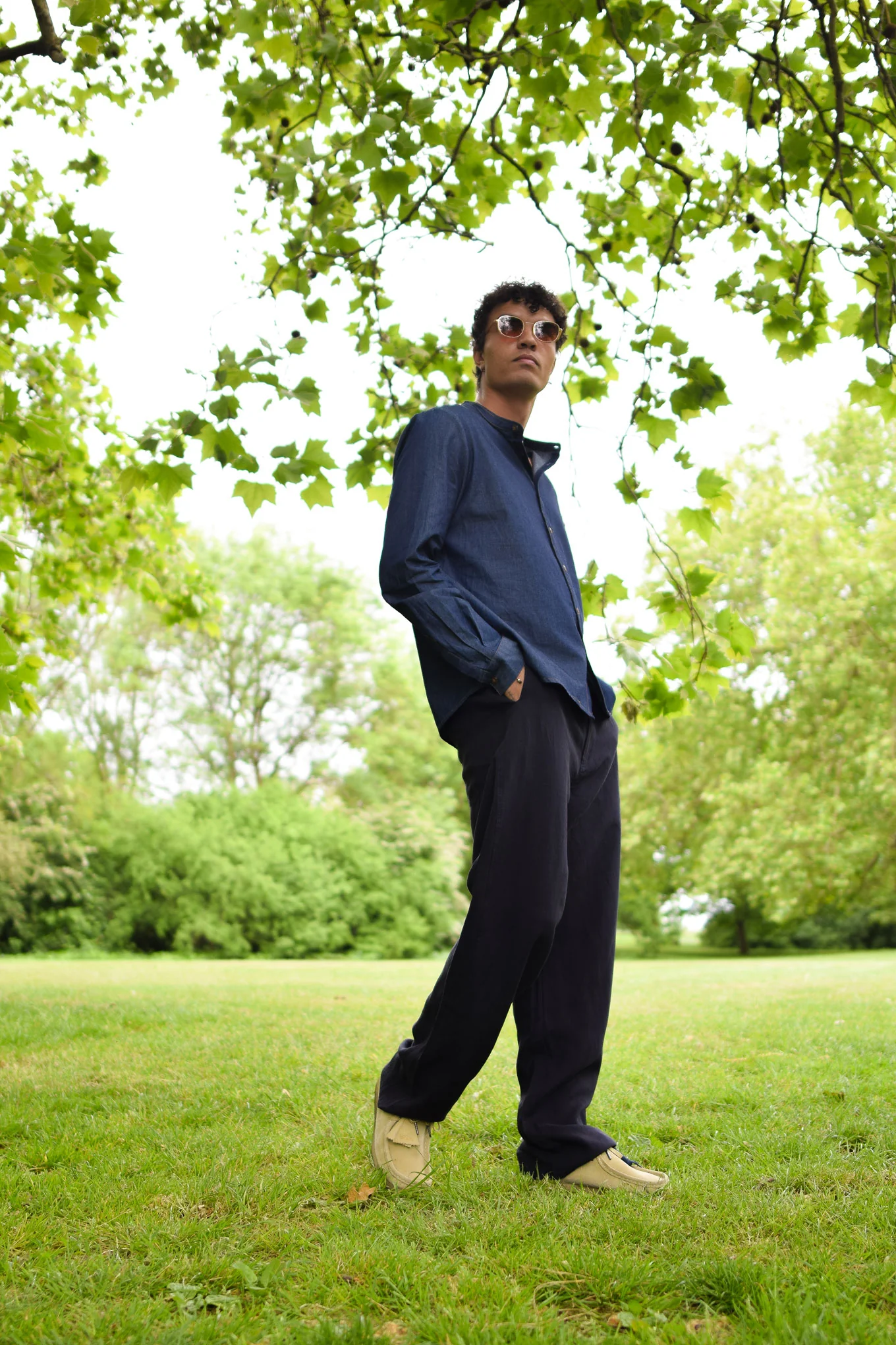 MAKULU Tencel Linen Trouser - Navy - Image 3