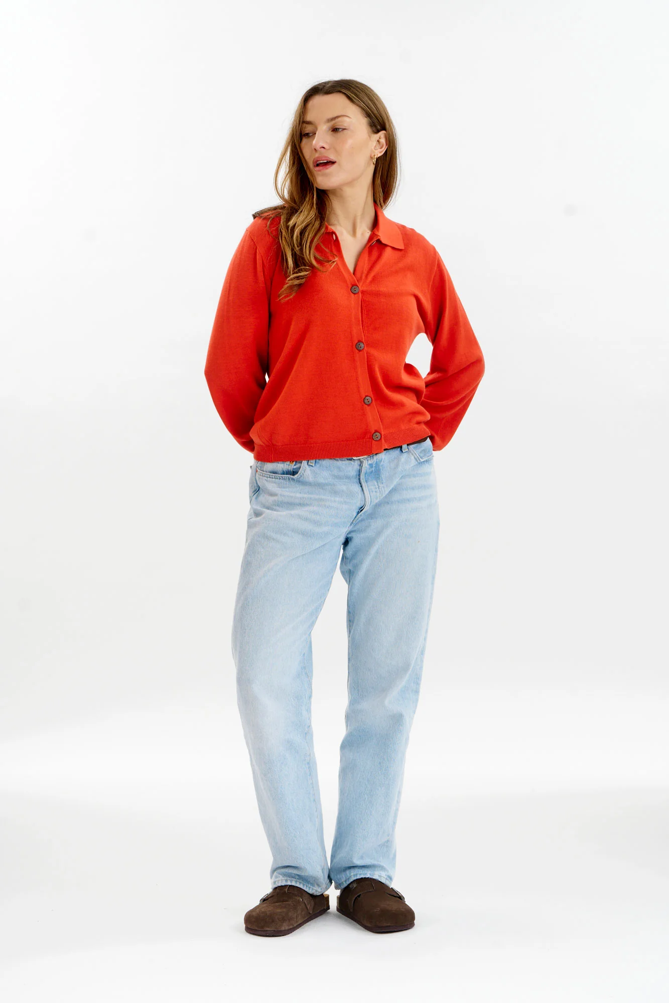NANI Organic Cotton Cardigan - Red - Image 4