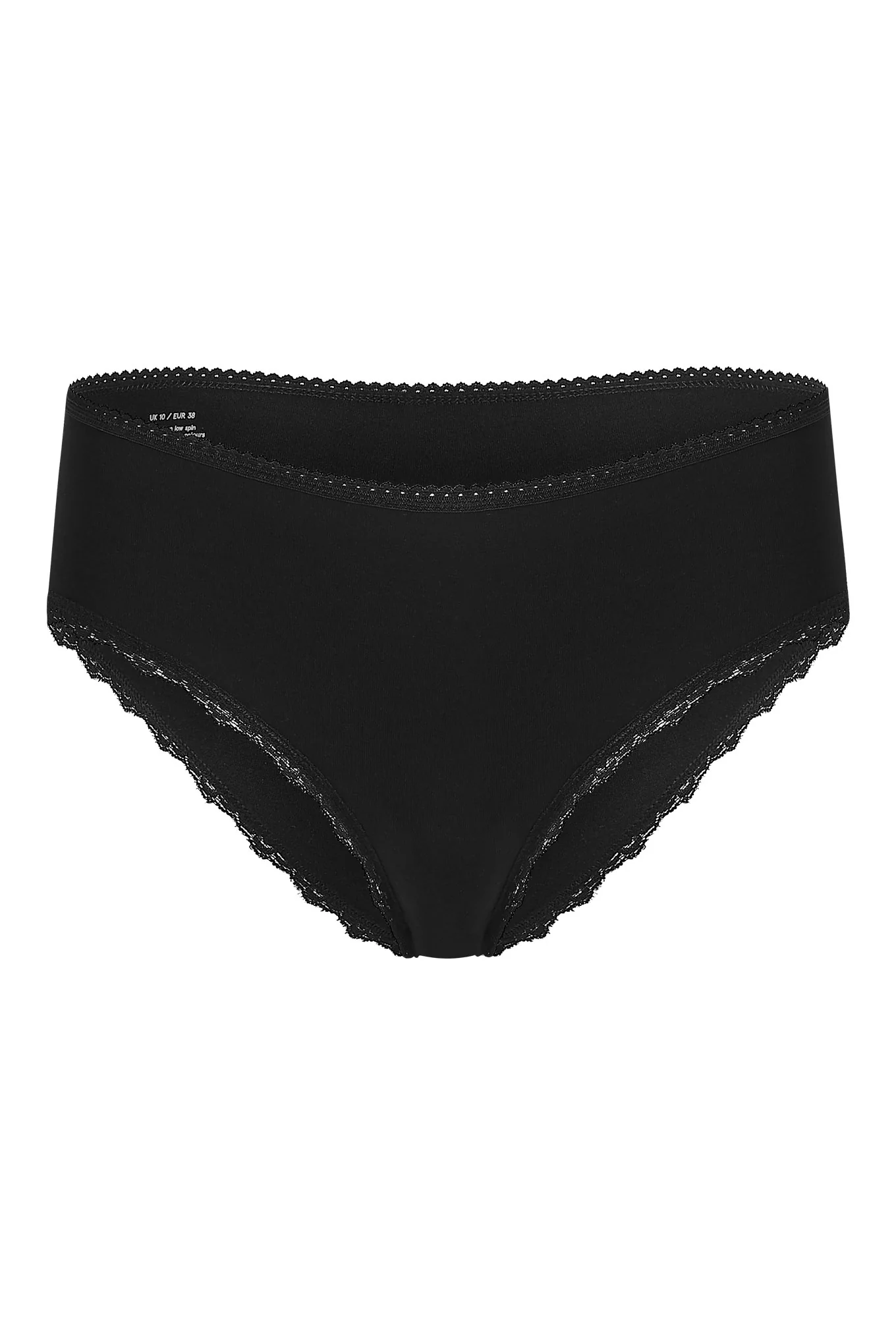 PALOMA Lace Briefs - GOTS Organic Cotton Black - Image 5