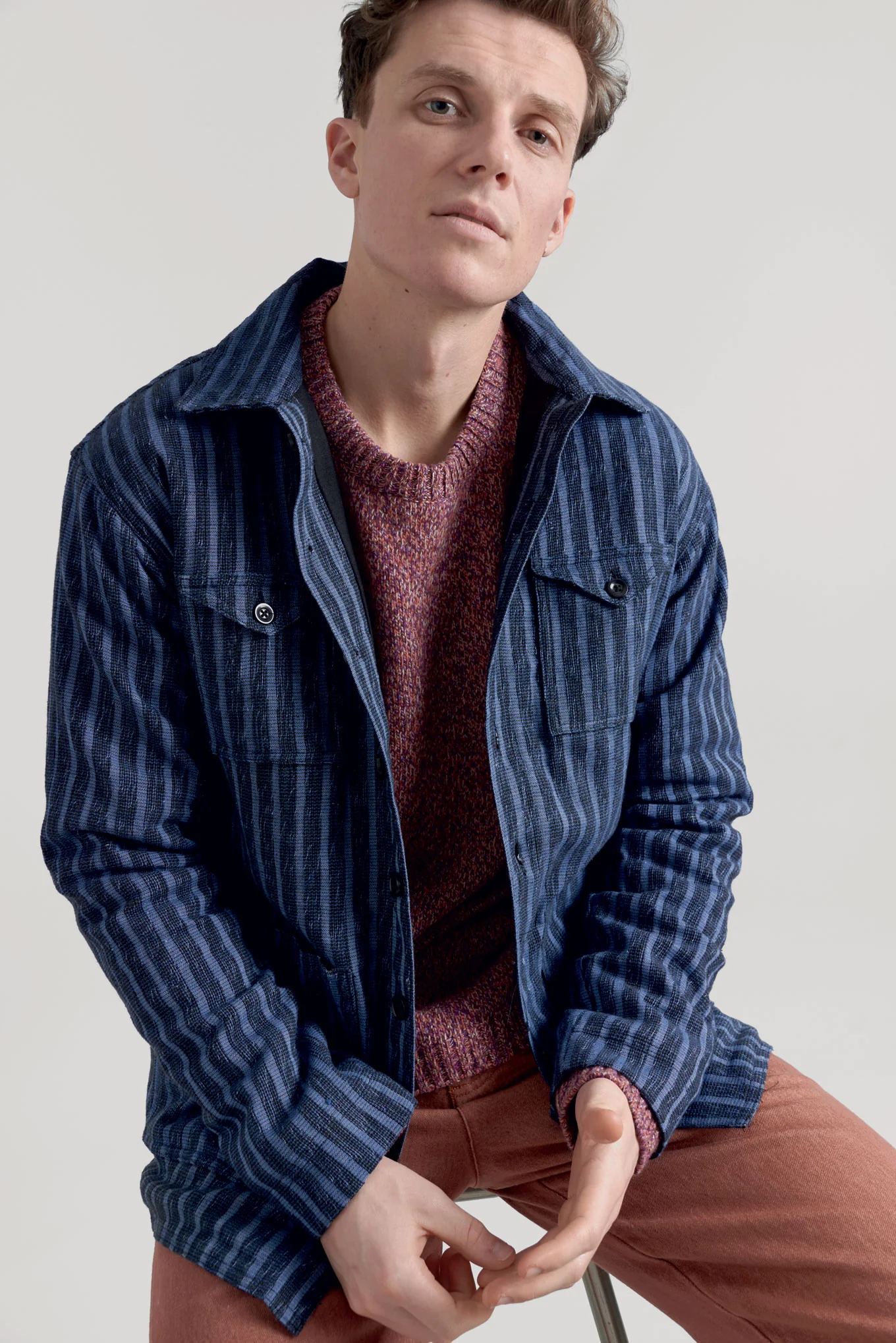 PIET Handwoven Jacket - Blue - Image 3