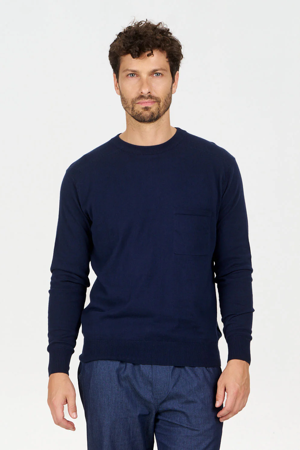 POCKET - GOTS Organic Cotton Jumper - Navy