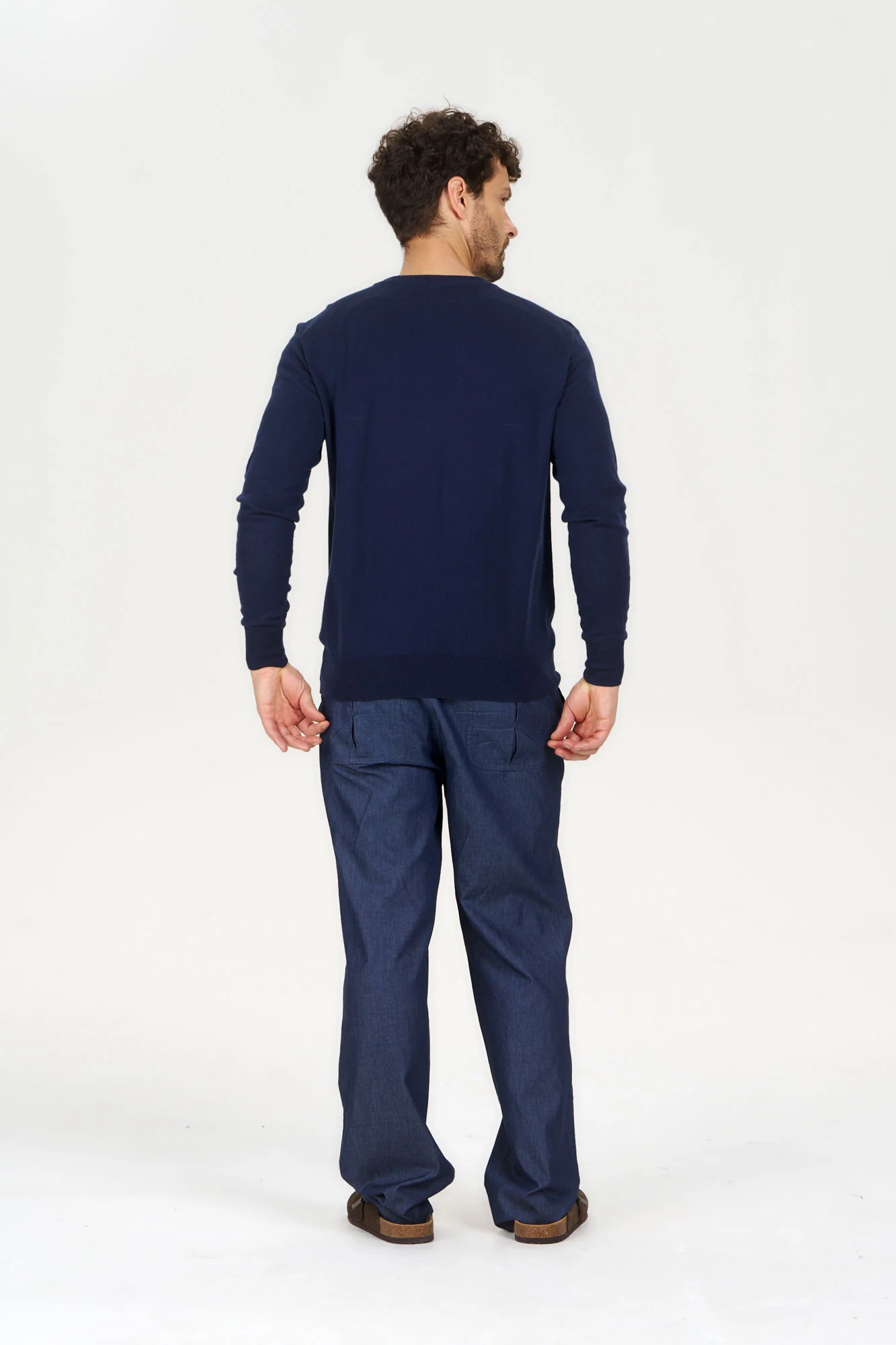 POCKET - GOTS Organic Cotton Jumper - Navy - Image 4