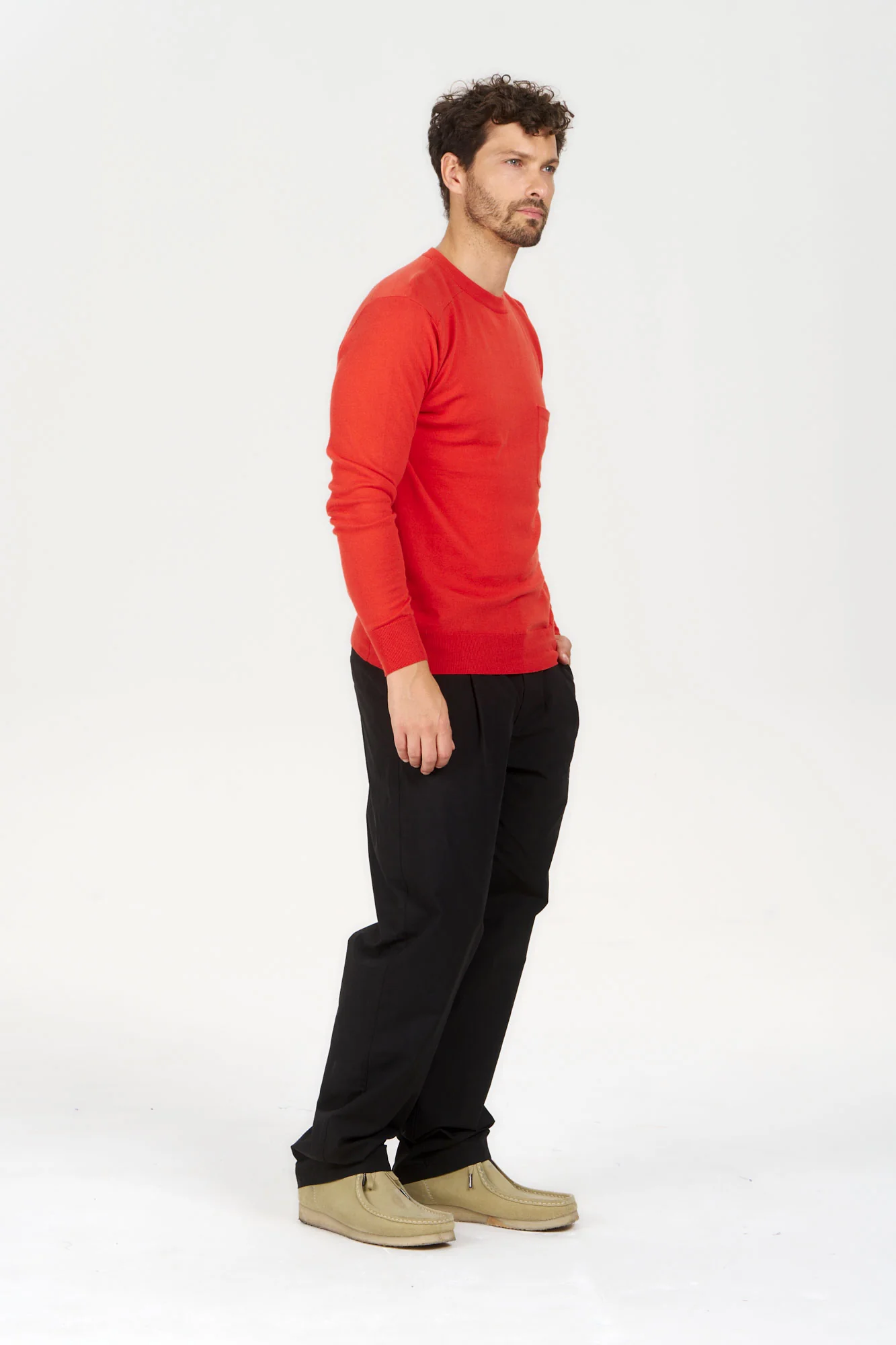 POCKET - GOTS Organic Cotton Jumper - Red - Image 2