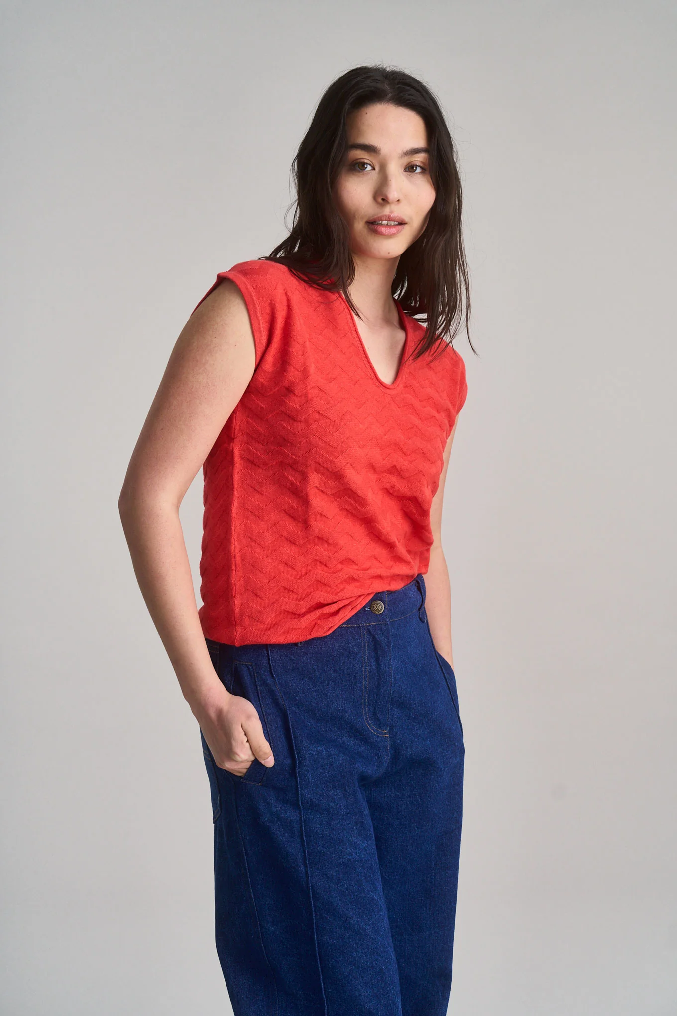 POLLY Organic Cotton Vest - Pink