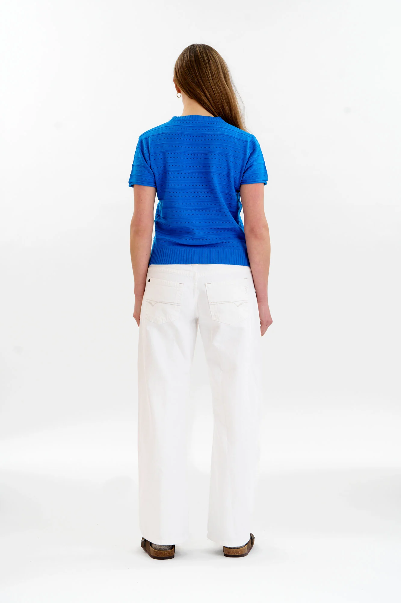 POSEY Organic Cotton Knit Tee - Blue - Image 3