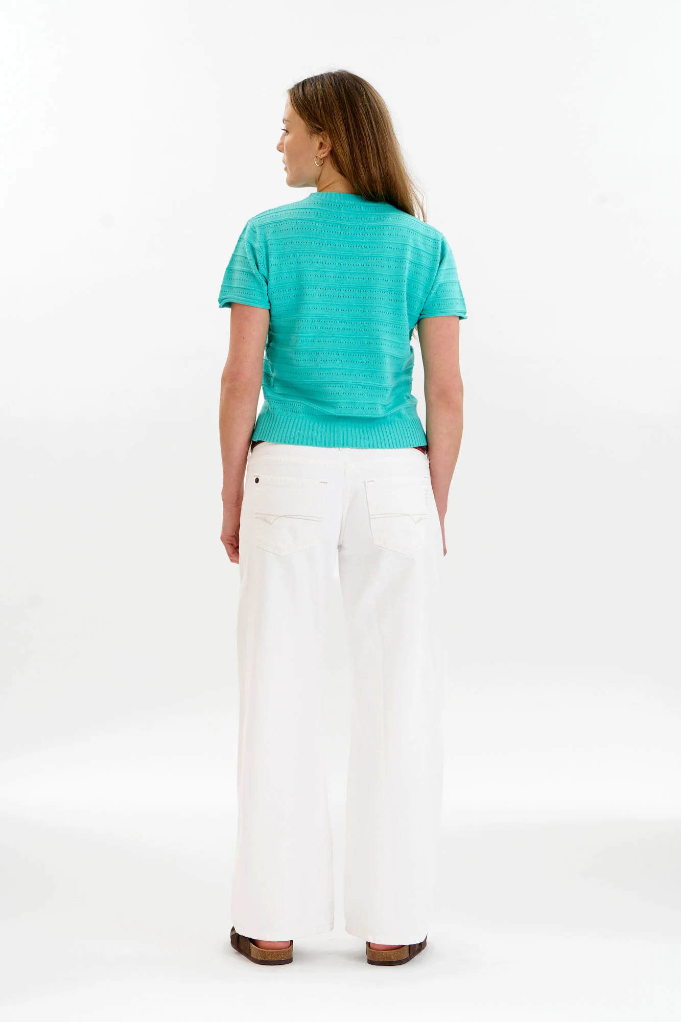 POSEY Organic Cotton Knit Tee - Cyan - Image 4