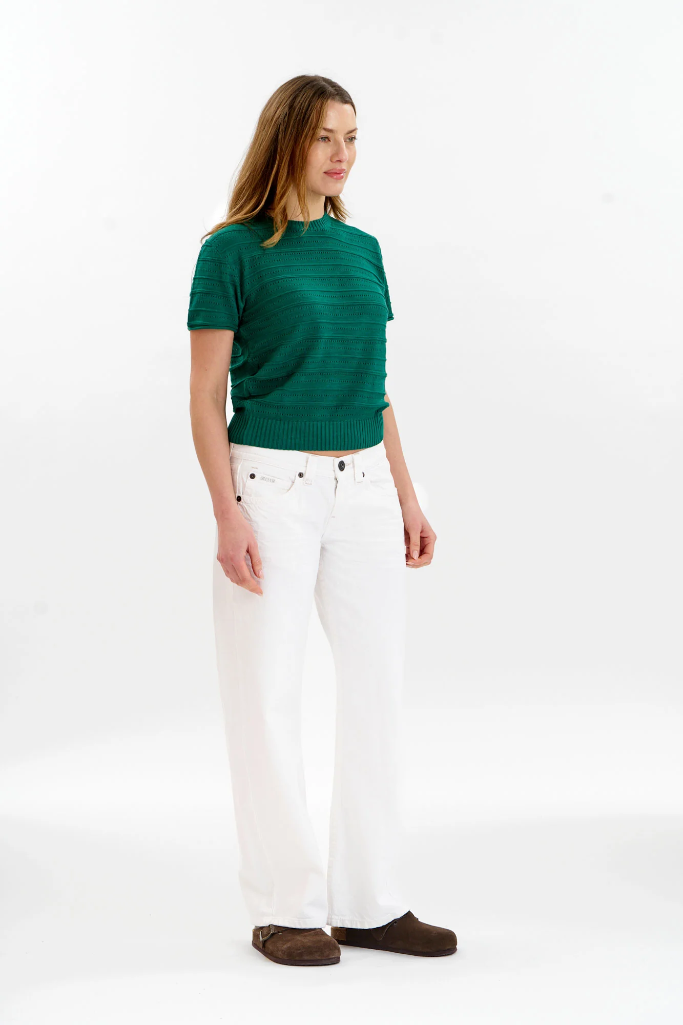 POSEY Organic Cotton Knit Tee - Green - Image 3
