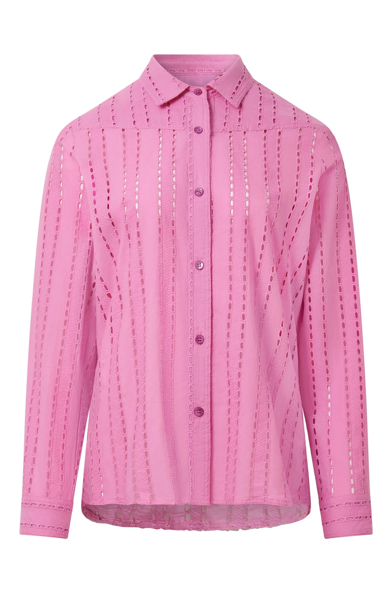RIO - Organic Broderie Anglaise Shirt - Pink - Image 2