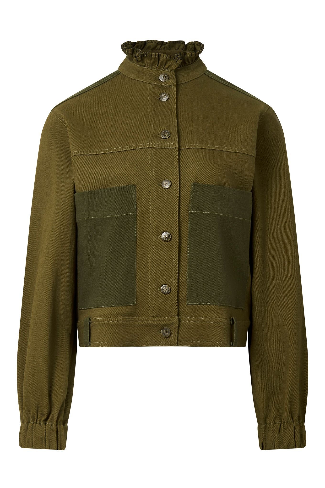 RUFFLE - Organic Cotton Jacket - Dark Green - Image 2