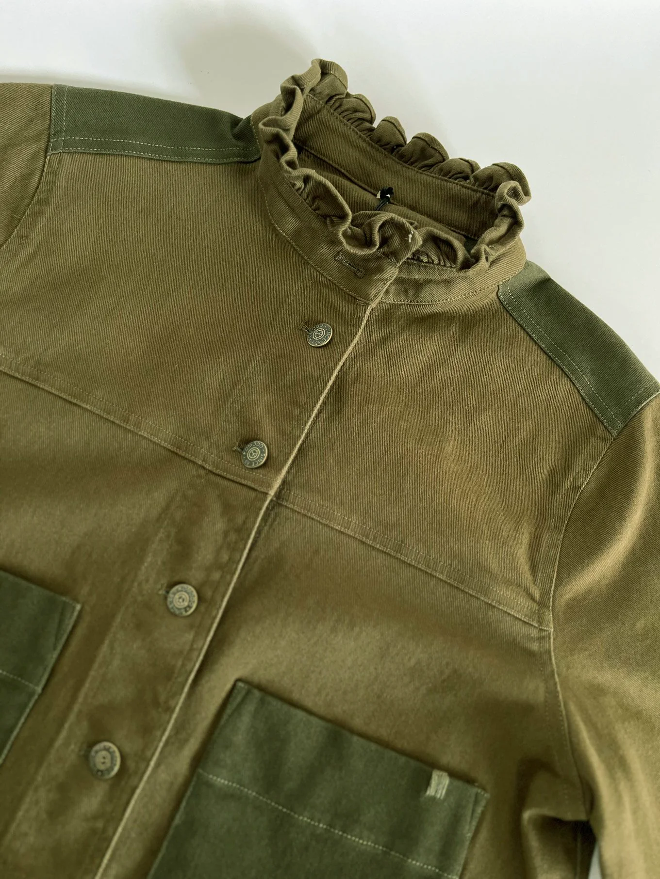 RUFFLE - Organic Cotton Jacket - Dark Green - Image 5