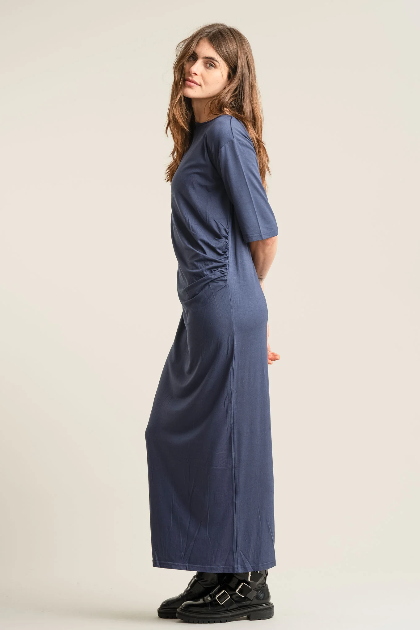 SAHARA Modal Dress - Navy - Image 2
