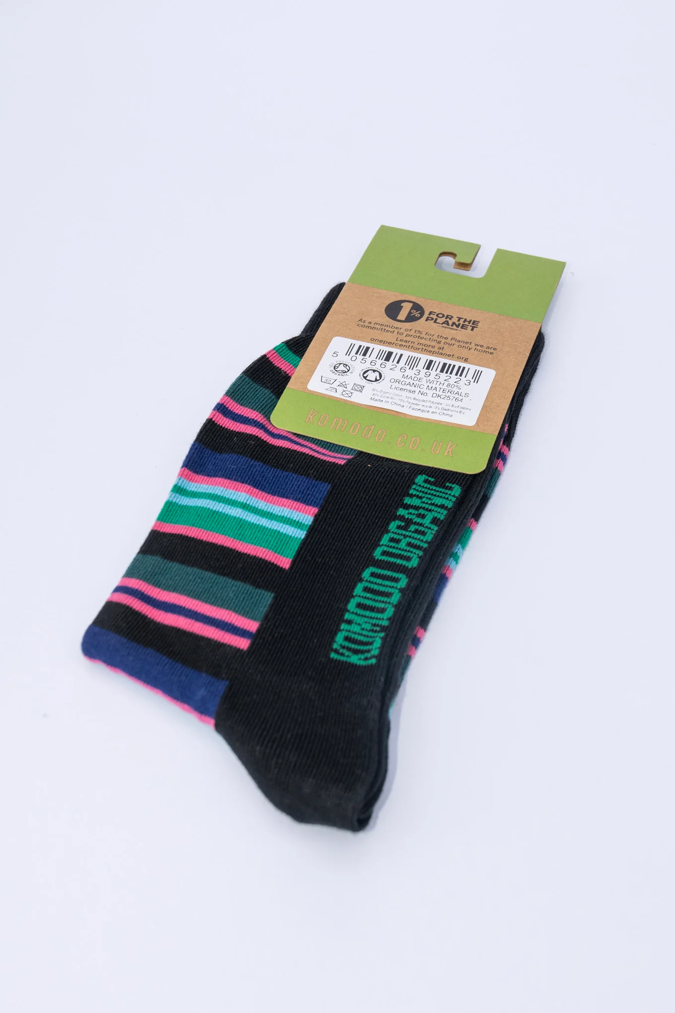 STRIPE - GOTS Organic Cotton Socks Teal - Image 3