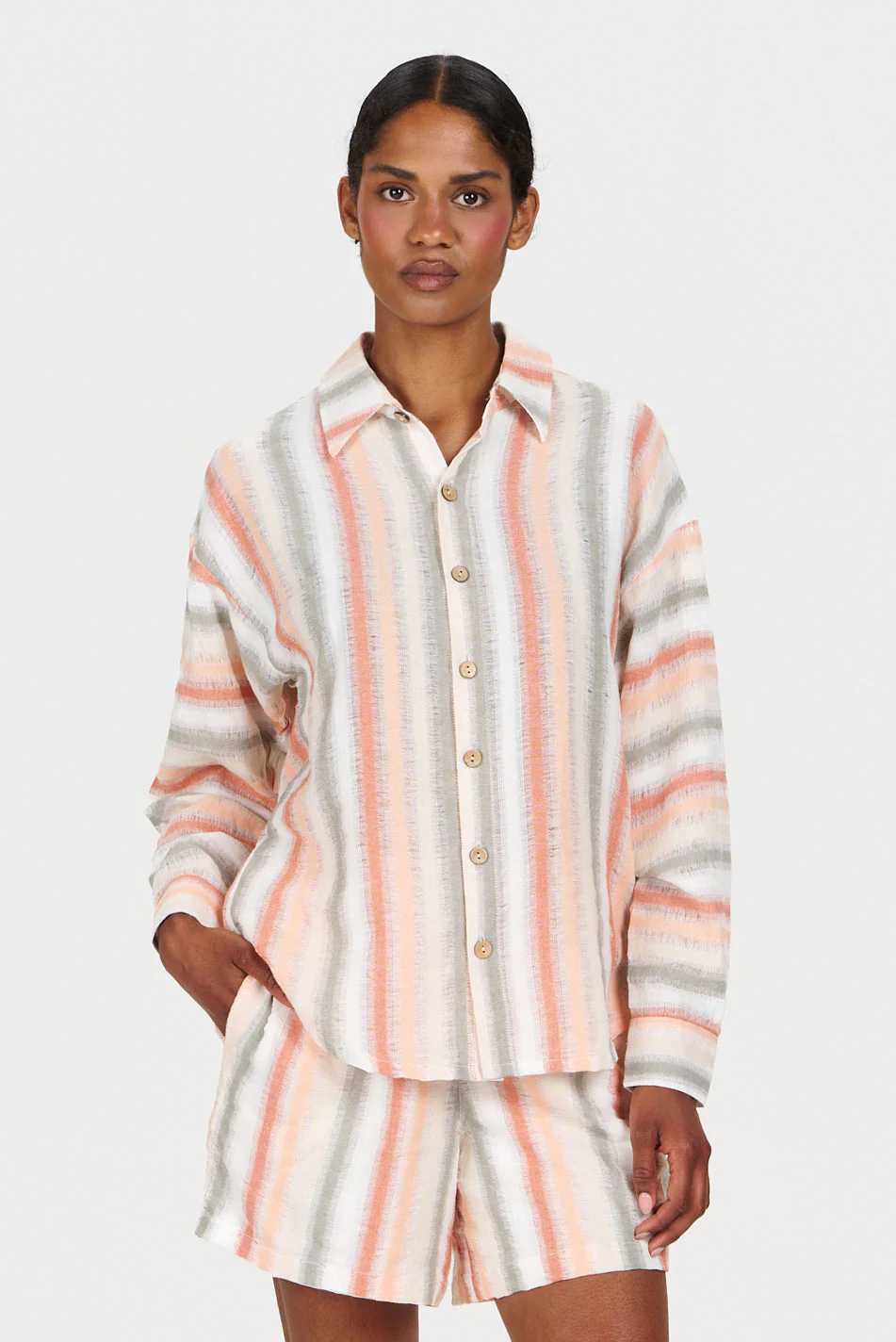 SUNSET Organic Cotton Shirt - Stripe