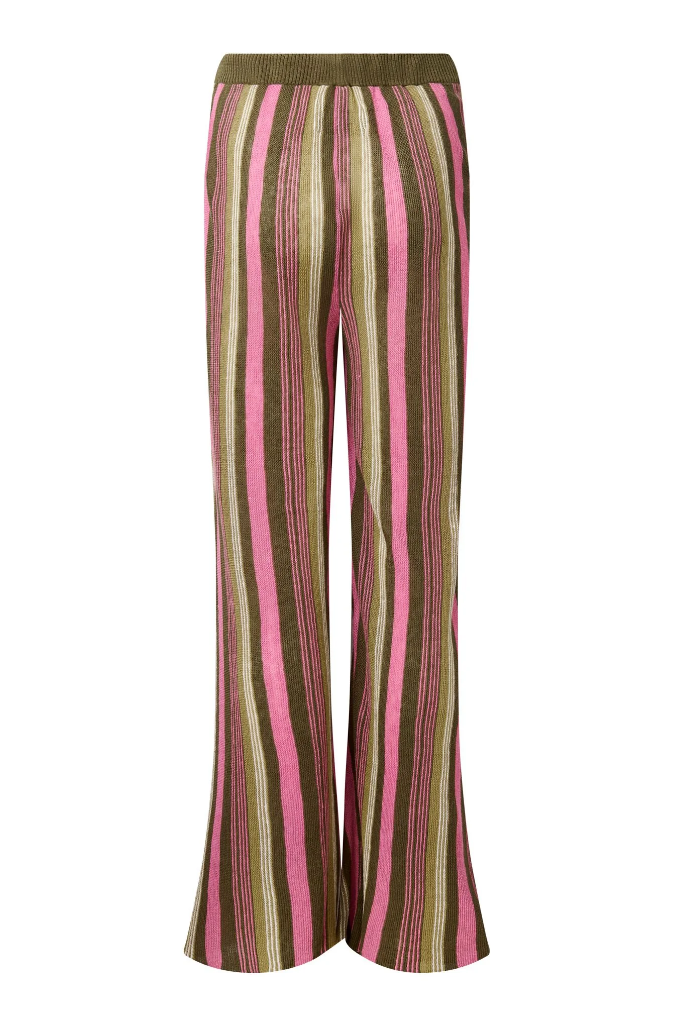 TALITH - Linen Knit Trouser - Stripe - Image 3