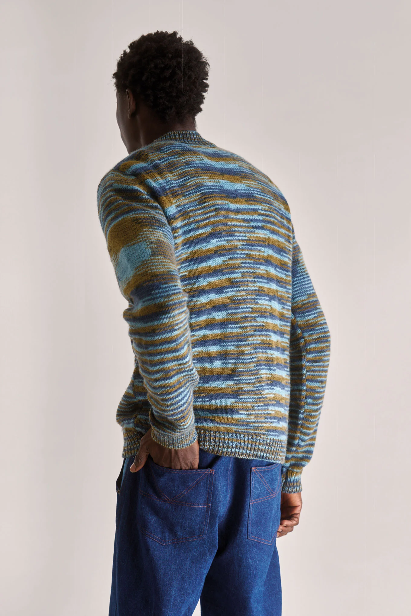 TERUMA Lambs Wool Jumper - Navy - Image 2