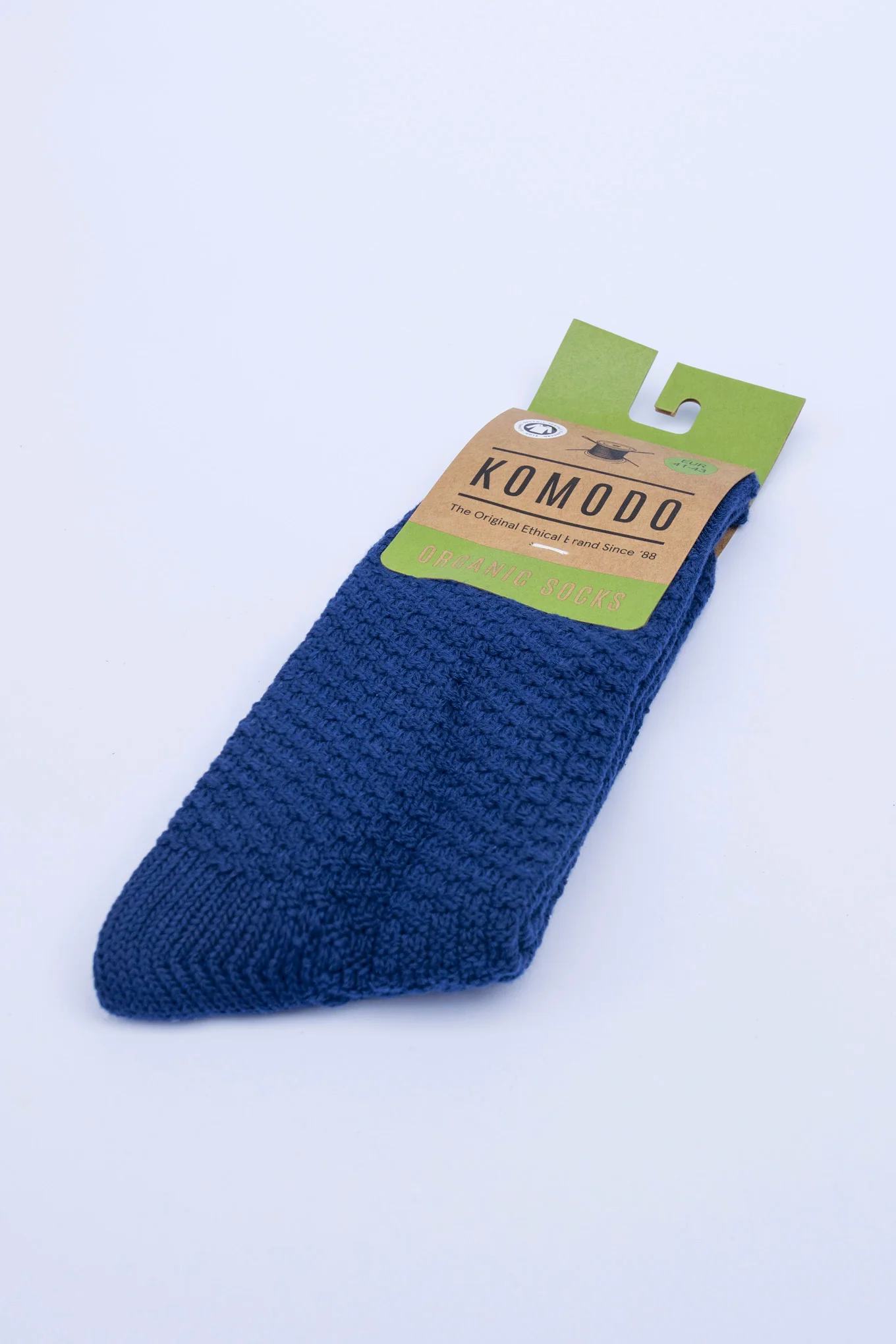 WAFFLE - GOTS Organic Cotton Socks Navy - Image 2