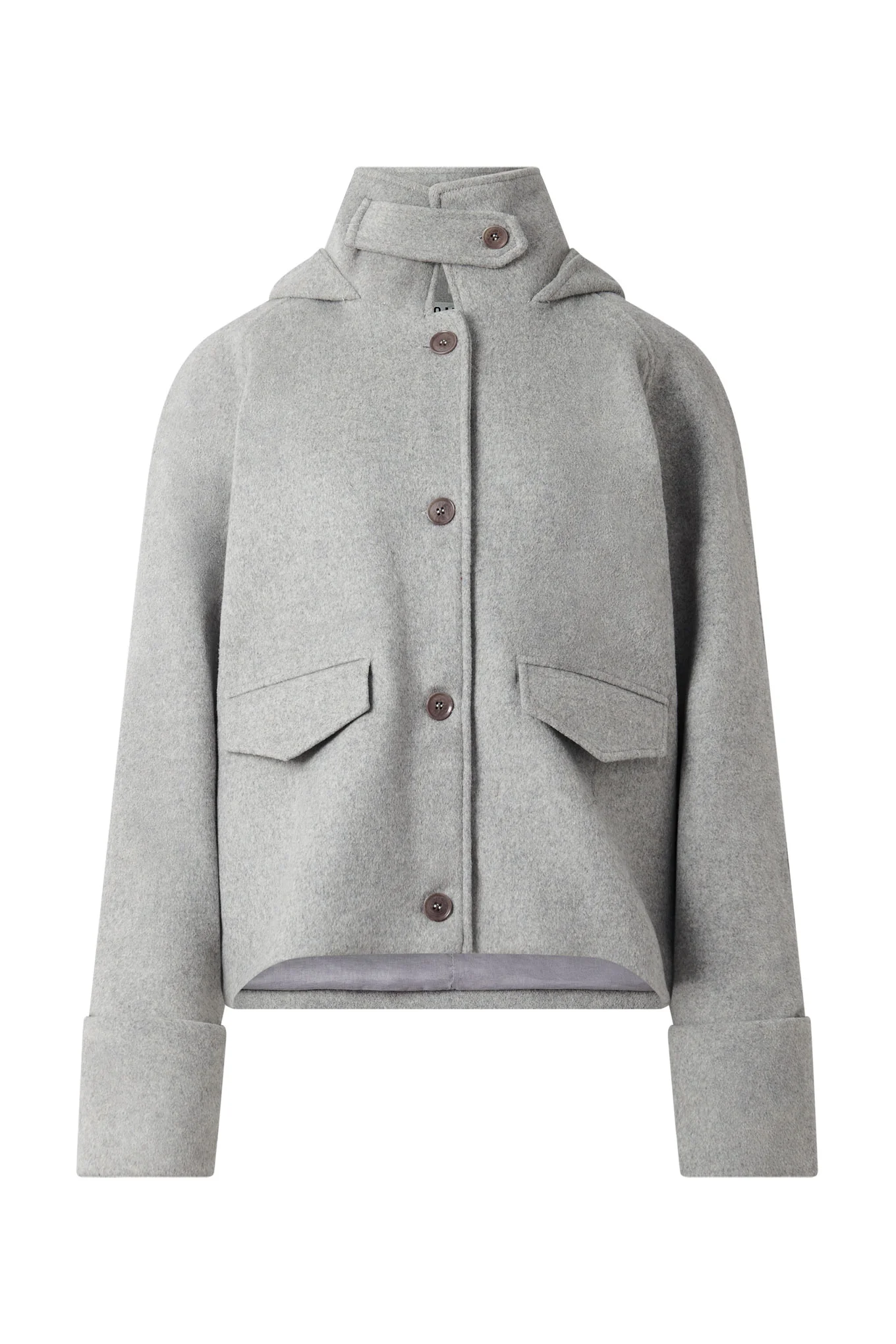 WICKER Recycled Wool Poly Coat - Grey - Image 5