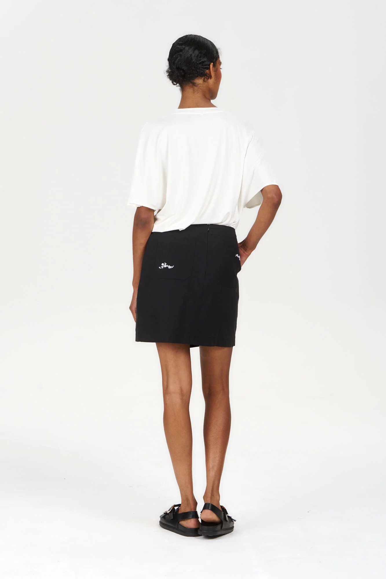 WILLOW Organic Cotton Skirt - Black - Image 5