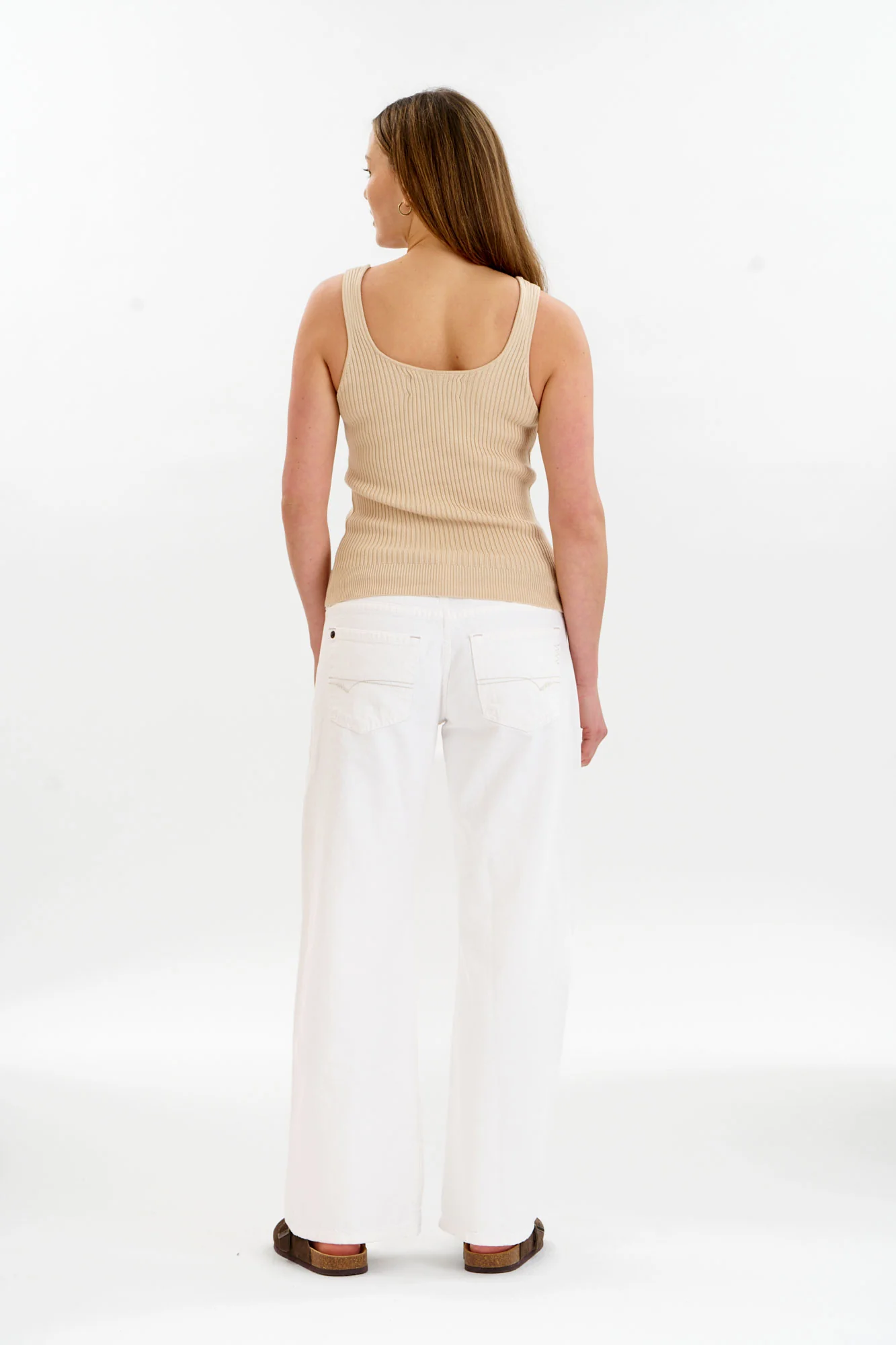 WISTERIA Organic Cotton Vest - Cream - Image 3