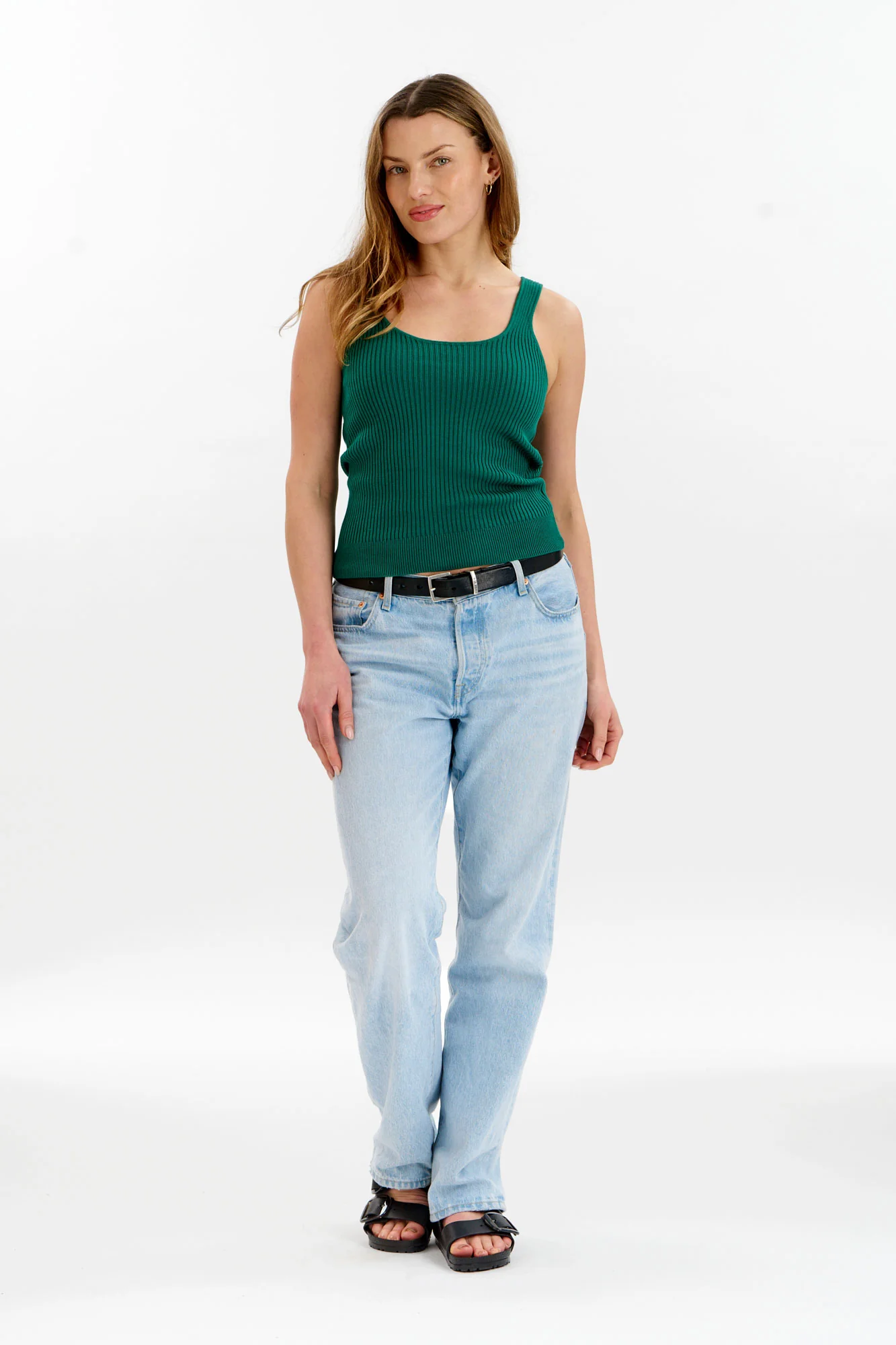 WISTERIA Organic Cotton Vest - Green - Image 3