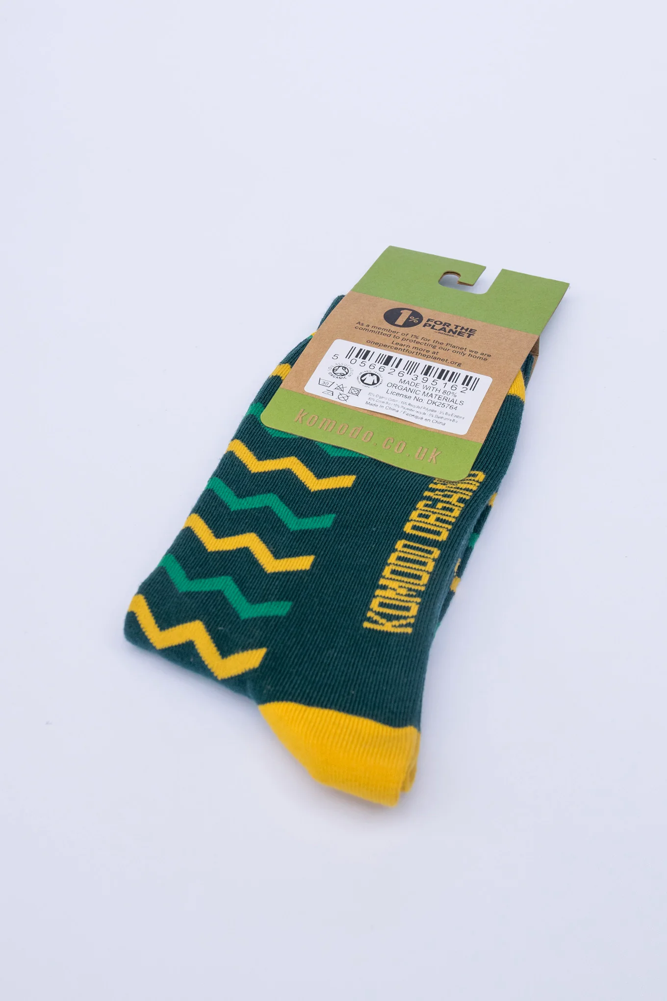 ZIG ZAG - GOTS Organic Cotton Socks Teal - Image 3