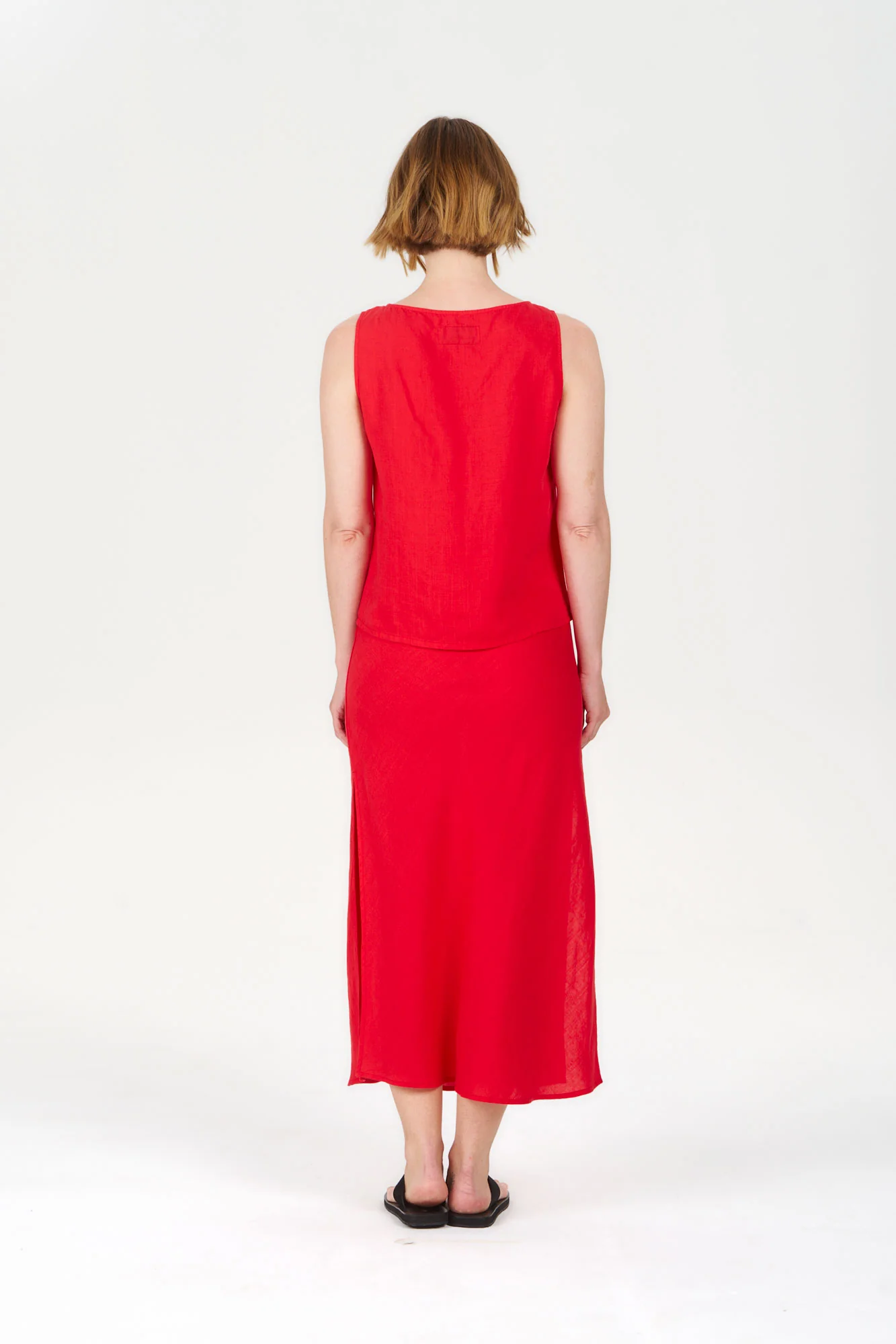ZIZI Tencel Linen Top - Coral - Image 4